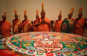 Buddhists About to Destroy Their Mandala (Pagan Good Work)