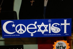Coexist sticker